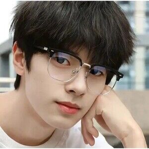 Fashion unisex square Plain glasses for men women Metal frame glasses polygon